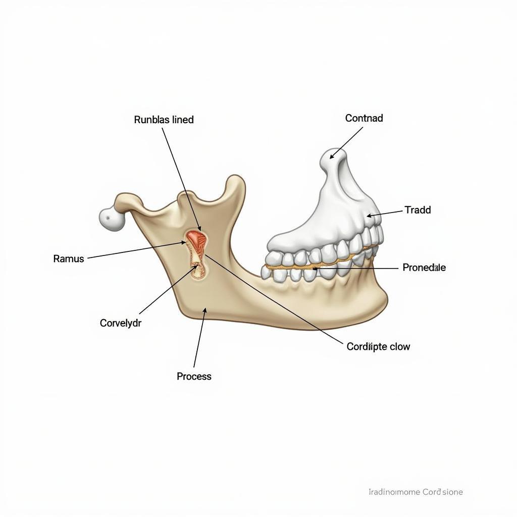 Cấu trúc giải phẫu xương hàm dưới chi tiết