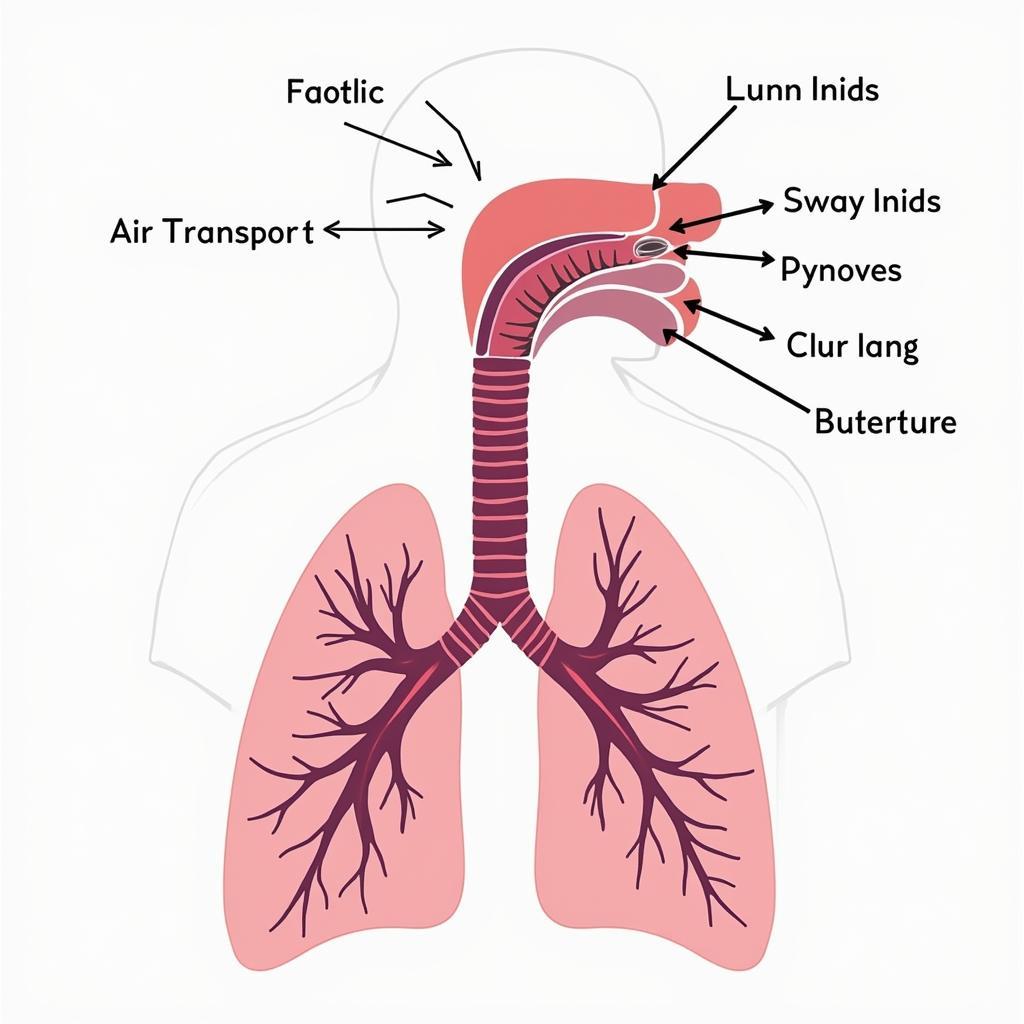 Chức Năng Airway Tract: Sơ đồ minh họa quá trình vận chuyển không khí và cơ chế bảo vệ phổi của đường hô hấp.