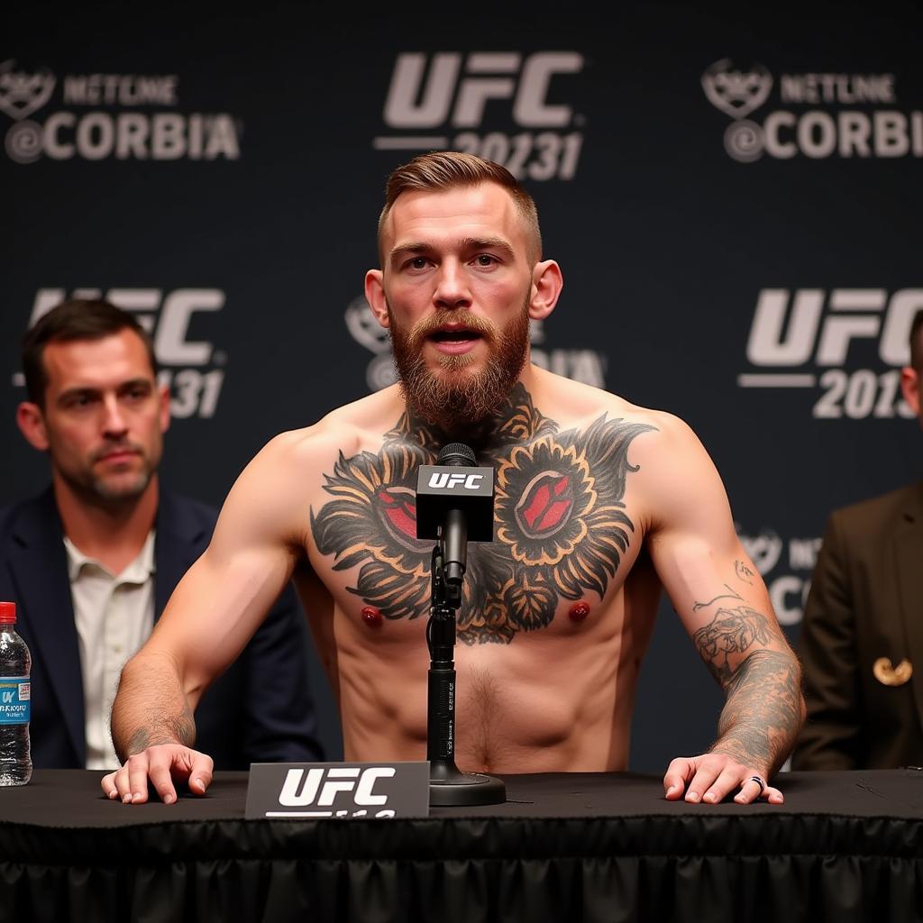 Conor McGregor tại buổi họp báo UFC