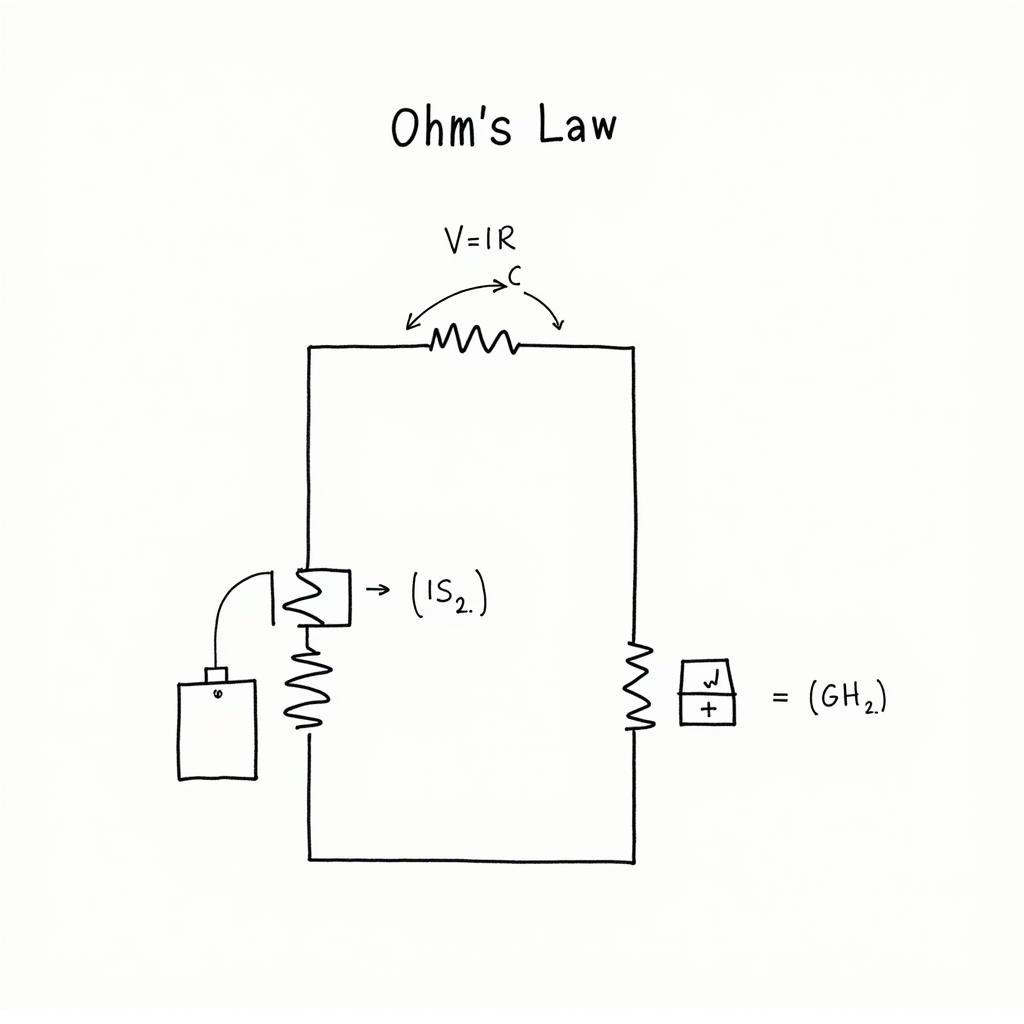 Minh họa Định luật Ohm trong mạch điện