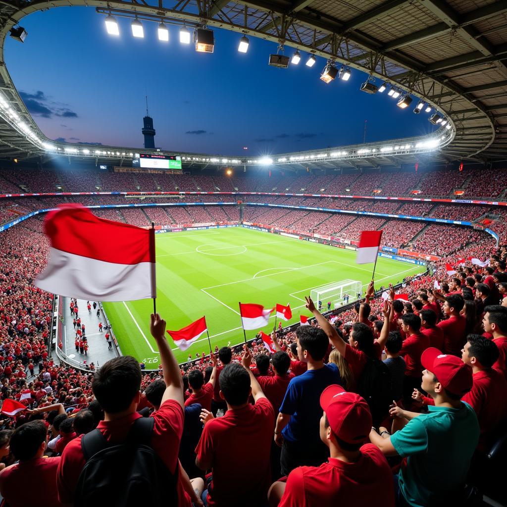 Khán giả tại sân vận động Singapore trong giải AFF Cup 2020