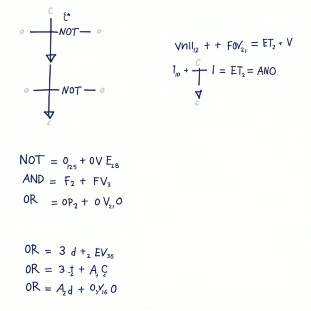 Hình ảnh minh họa các loại cổng logic cơ bản