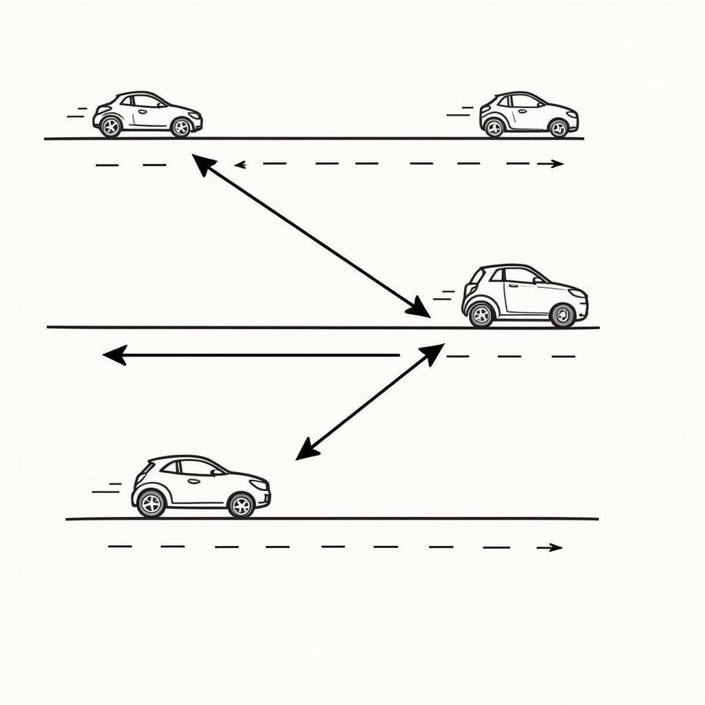 Minh họa chuyển động thẳng đều của một chiếc xe ô tô