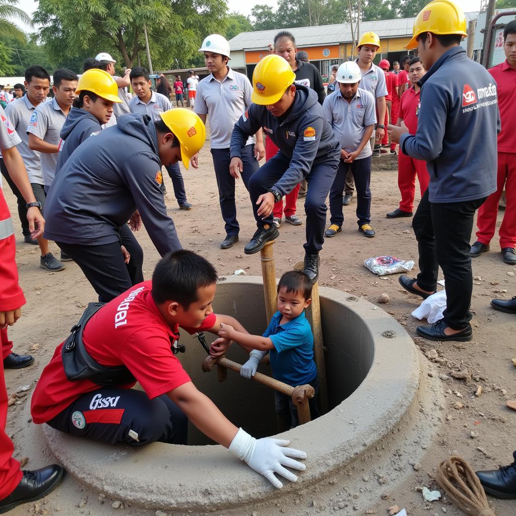 Hình ảnh lực lượng cứu hộ tại Đồng Tháp