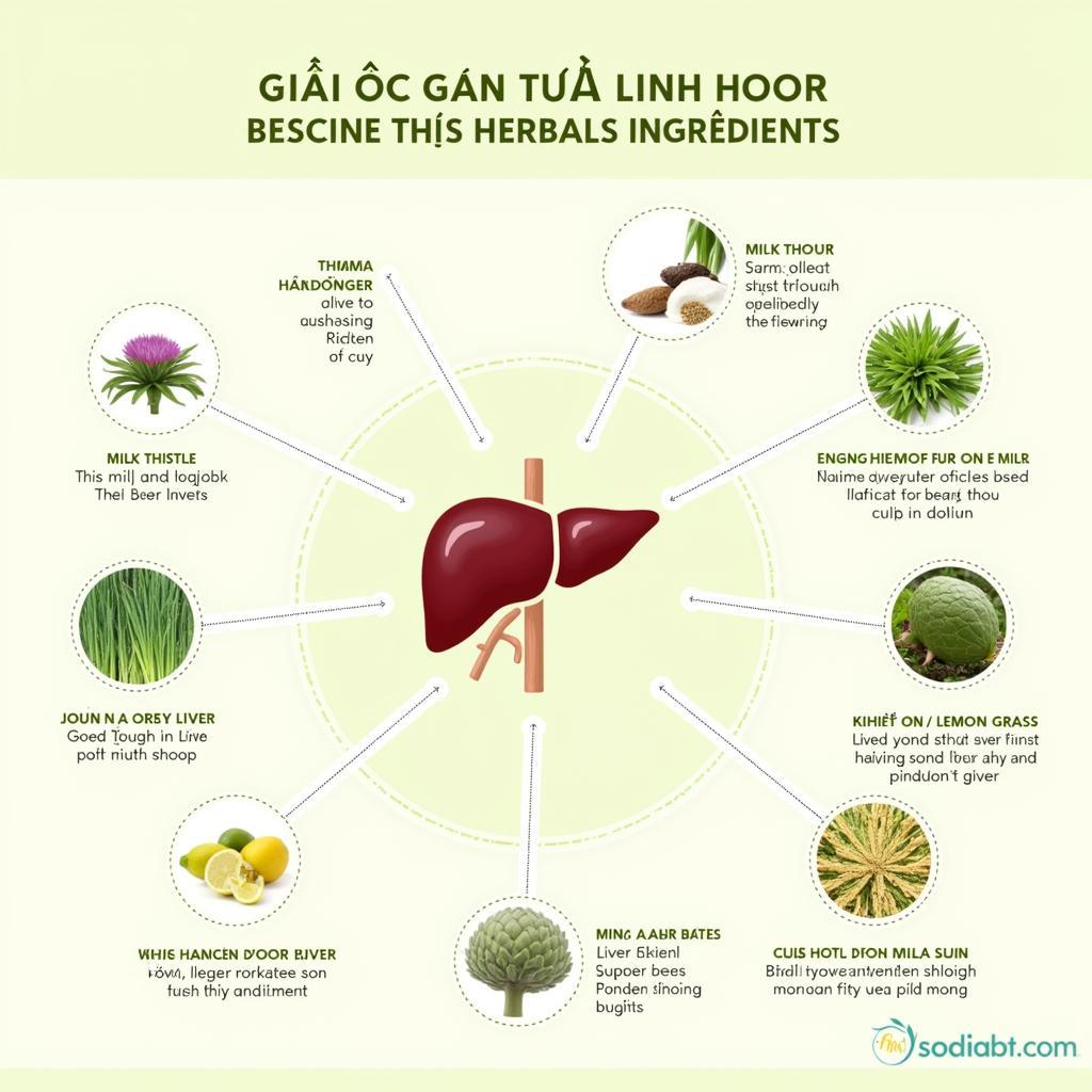 Thành phần thảo dược của Giải độc gan Tuệ Linh