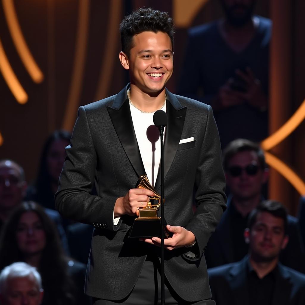 Bruno Mars nhận giải tại Giải Grammy lần thứ 60