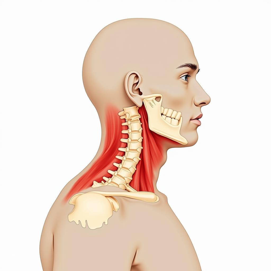 Giải phẫu cơ vùng cổ: Hình ảnh minh họa các vấn đề thường gặp