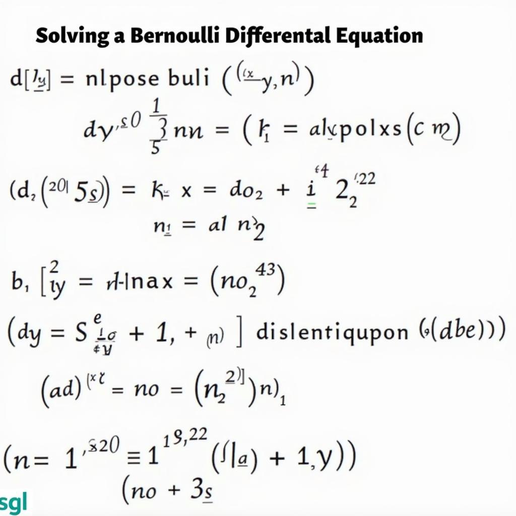 Ví dụ Giải Phương Trình Vi Phân Bernoulli