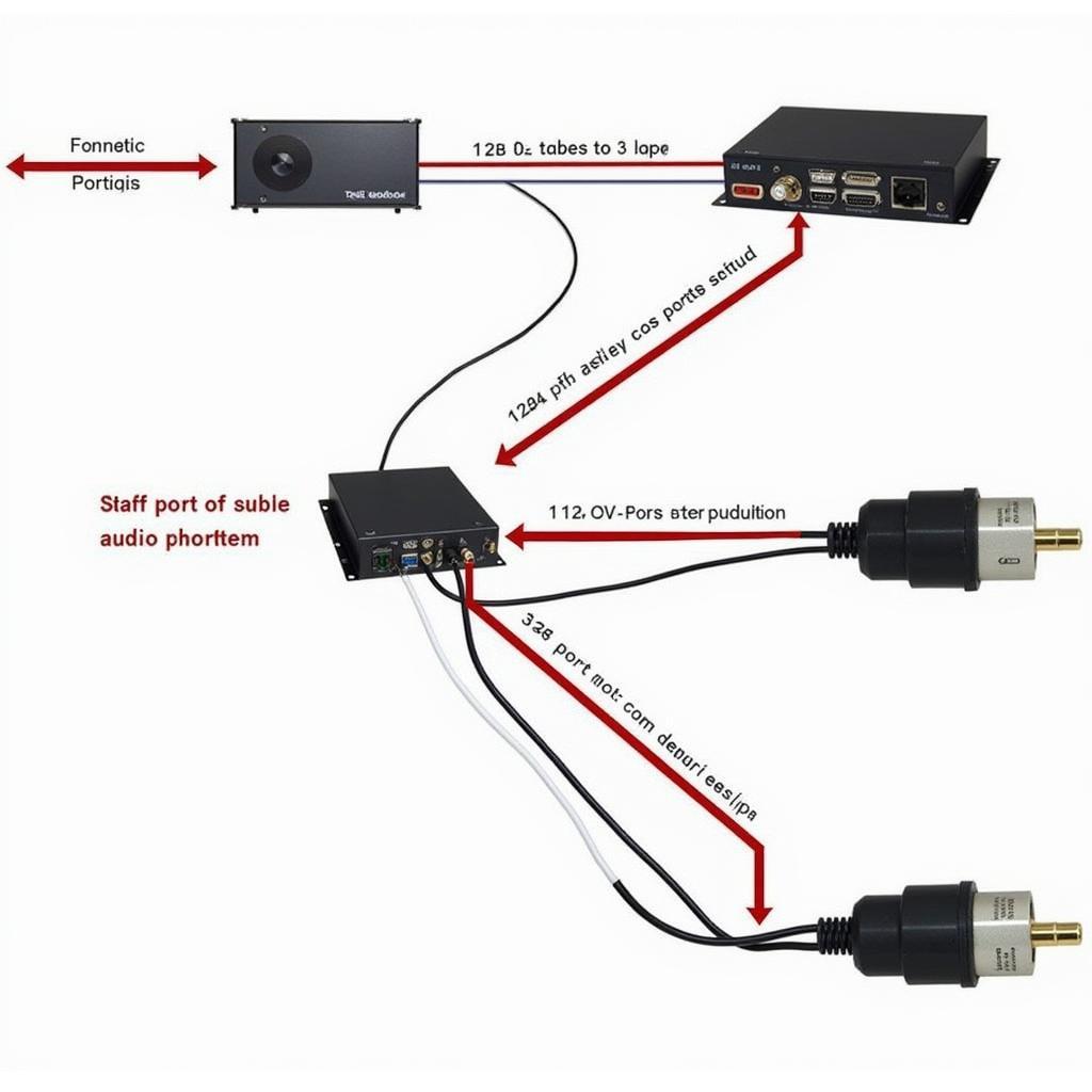 Kết nối bộ giải mã âm thanh DC12V với hệ thống âm thanh