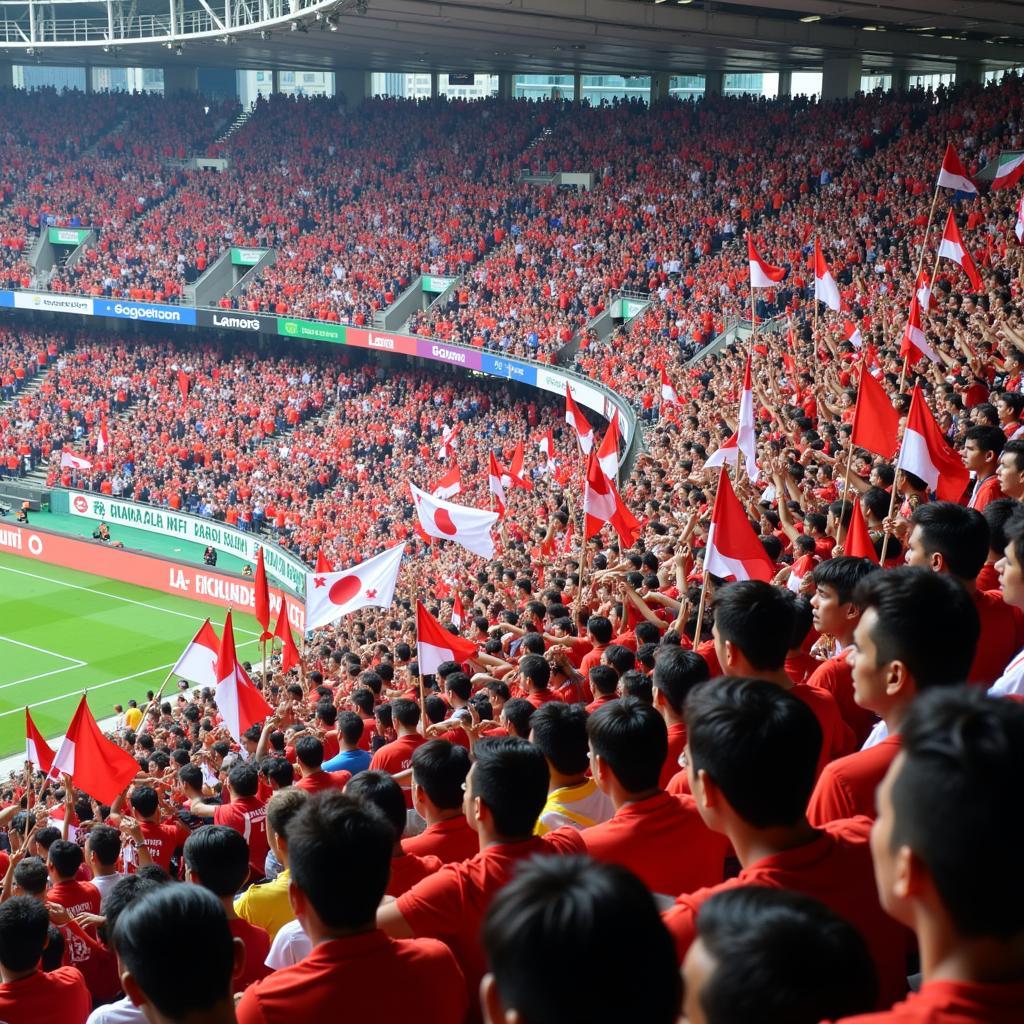 Cổ động viên cuồng nhiệt tại sân vận động Suzuki Cup