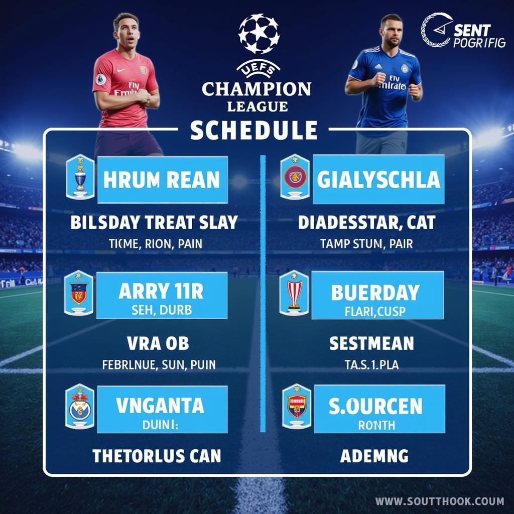 Lịch thi đấu Champions League mùa giải mới