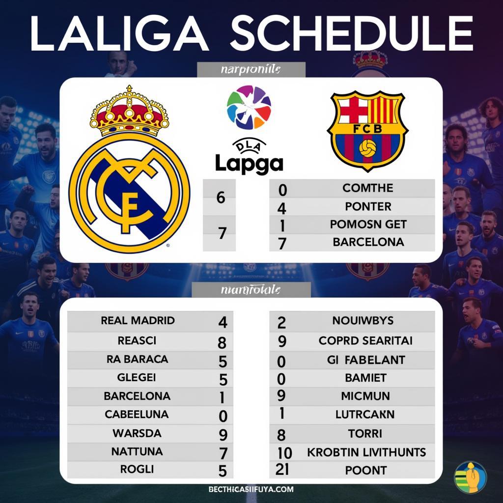 Lịch thi đấu La Liga: Trận cầu kinh điển Real Madrid vs Barcelona