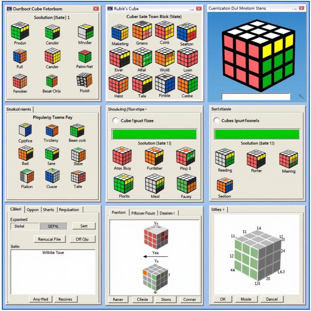 Giao diện phần mềm giải rubik