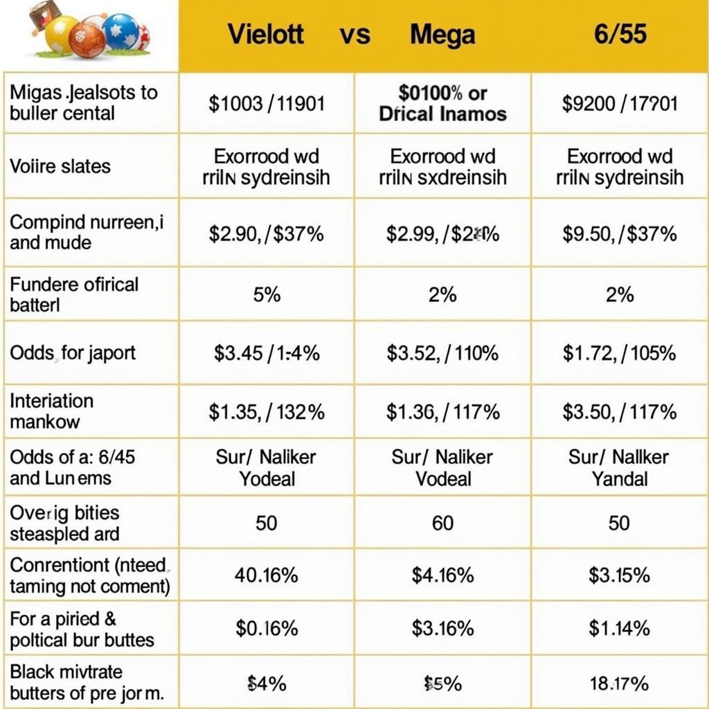 So sánh cơ cấu giải thưởng Vietlott 6/55 và Mega 6/45