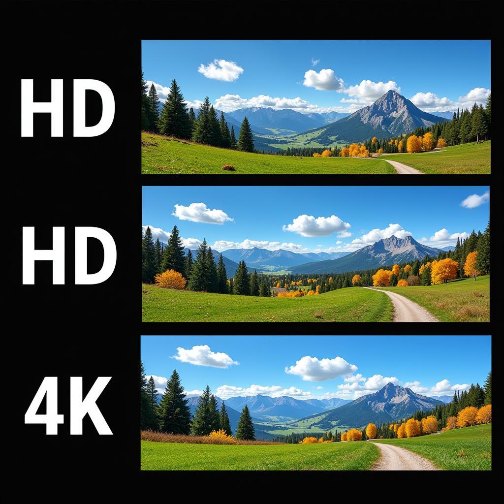 So sánh Full HD với các độ phân giải khác