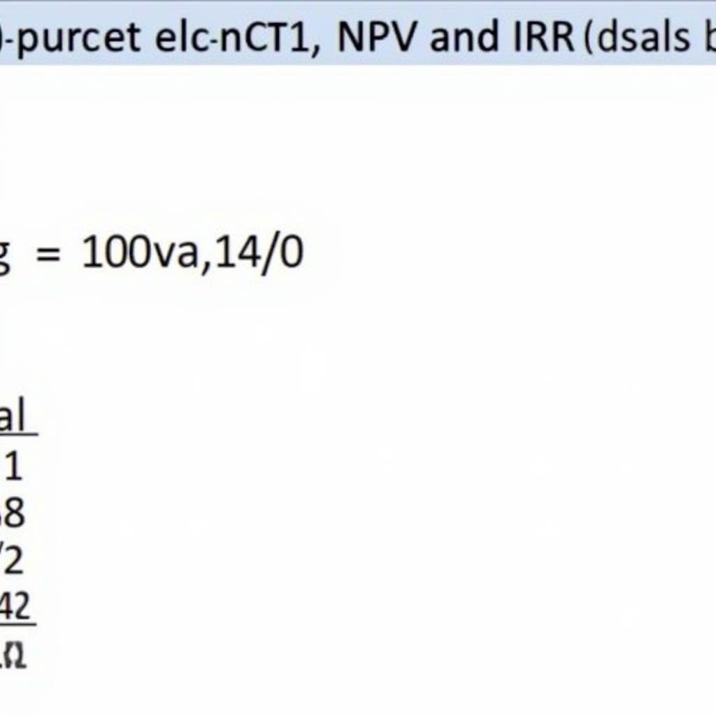 Ví dụ tính NPV và IRR trong Excel