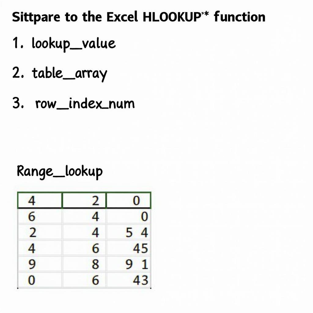 Cú pháp Hàm HLOOKUP