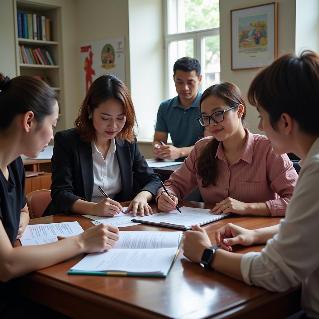 Bồi thường giải phóng mặt bằng caselaw TPHCM: Hình ảnh minh họa người dân tìm hiểu về quy định pháp luật.