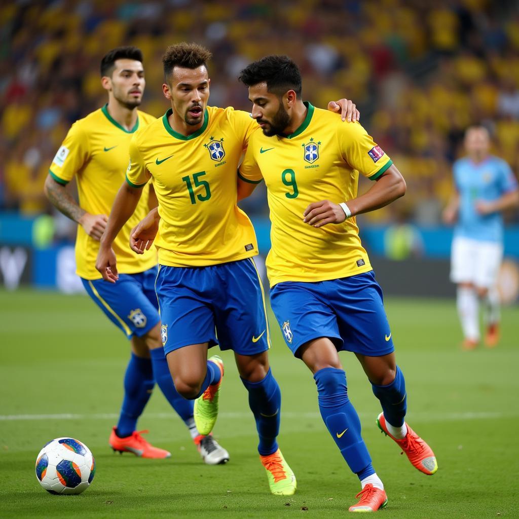 Brazil Players in Action