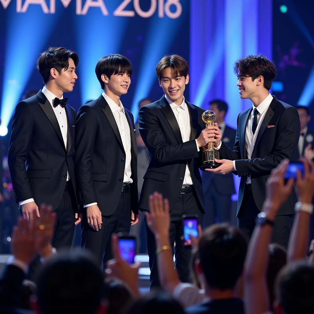 BTS nhận giải MAMA 2018 tại Hồng Kông