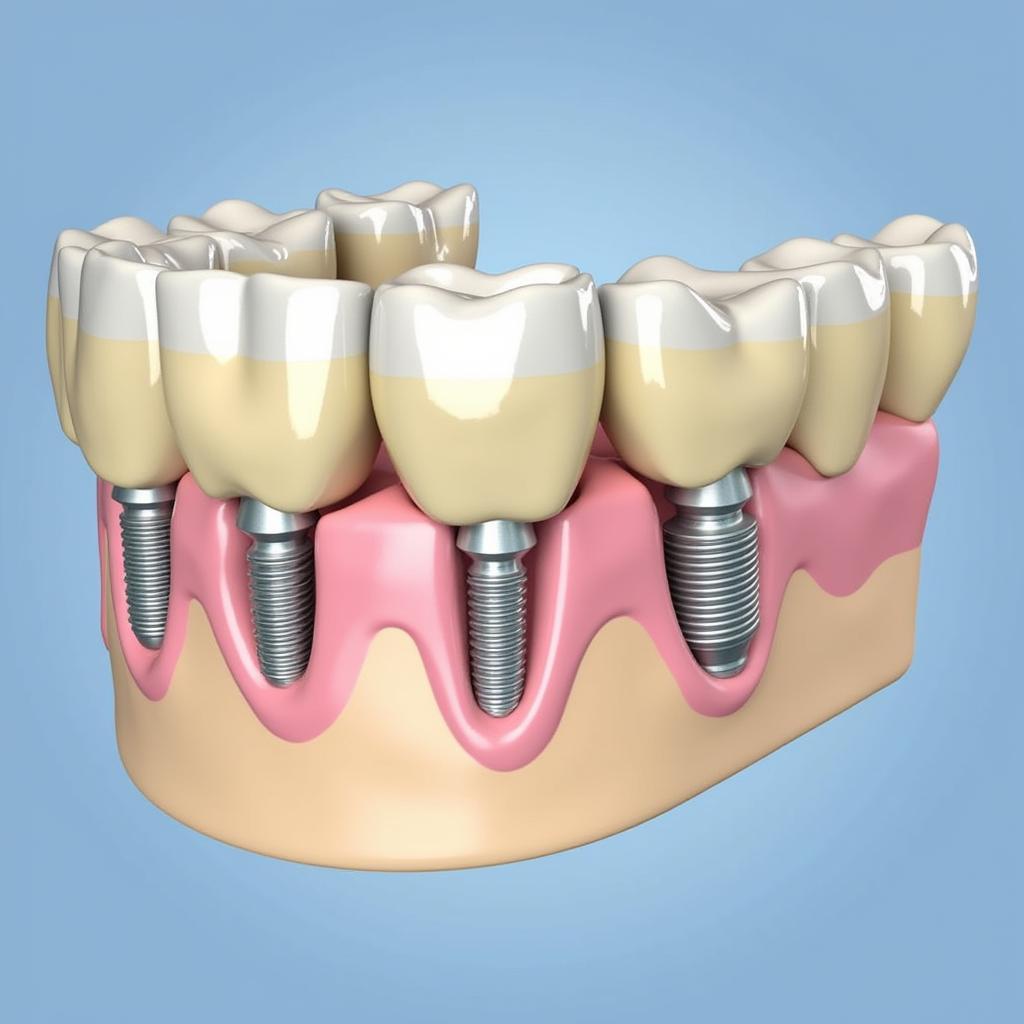 Giải phẫu răng 3D cấy ghép Implant