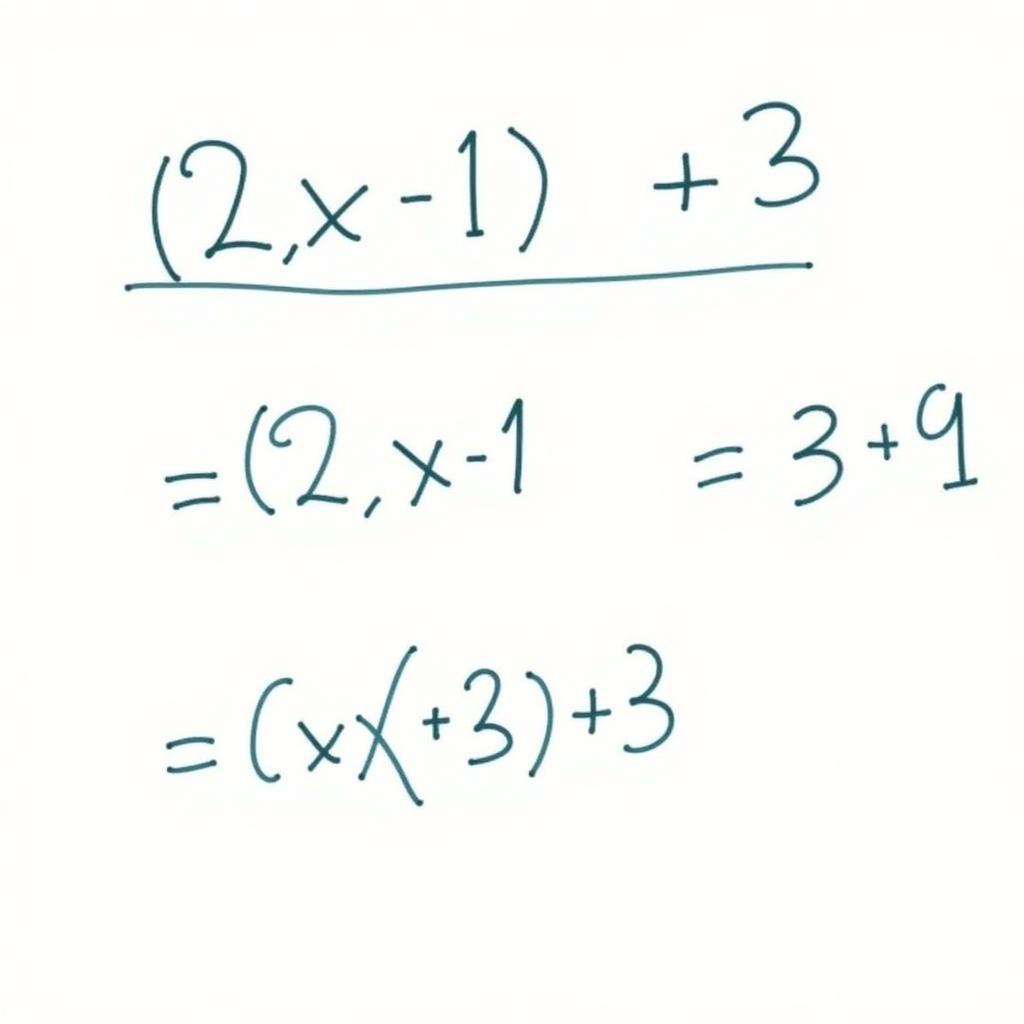 Giải phương trình 2x-1 x 3 = 3 bước 1