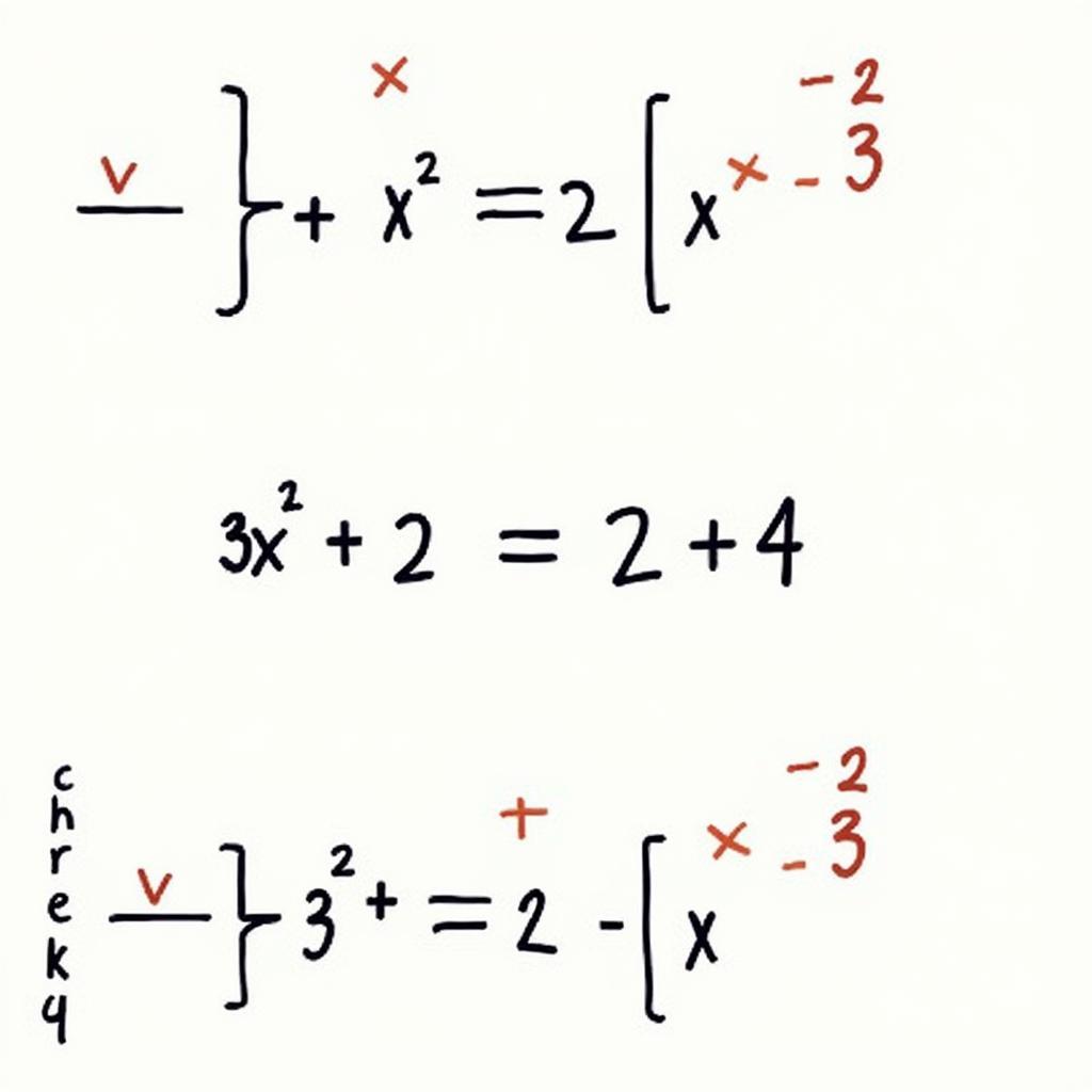 Giải phương trình 3x + 2 = 2x + 3 bằng chuyển vế