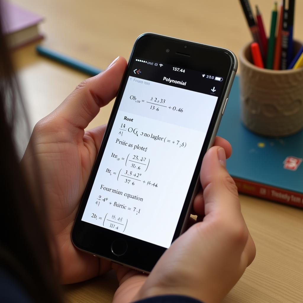 Giải phương trình bậc 4 trên điện thoại