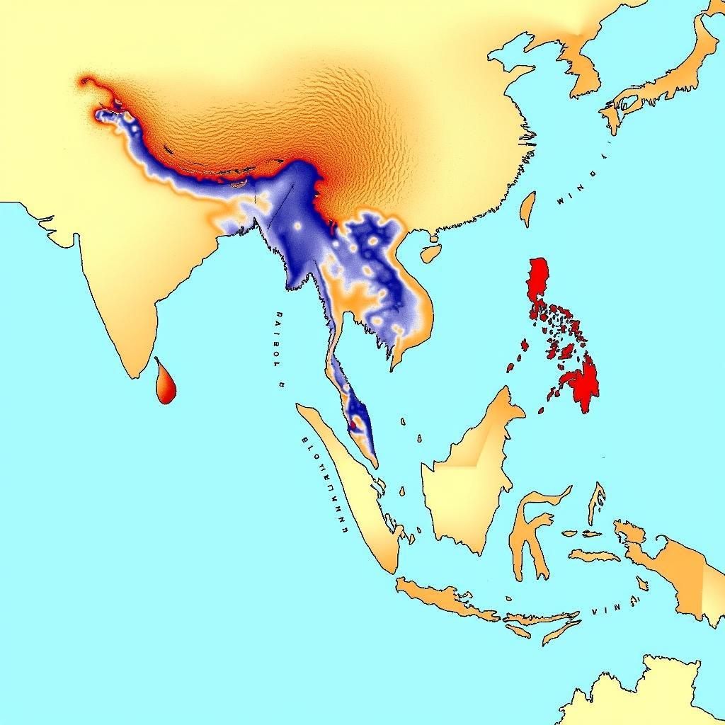 Bản đồ khí hậu Đông Nam Á: Sự phân bố lượng mưa và nhiệt độ