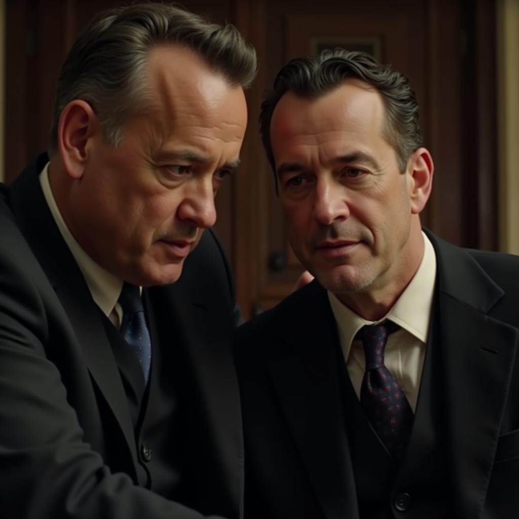 Tom Hanks và Mark Rylance trong Bridge of Spies