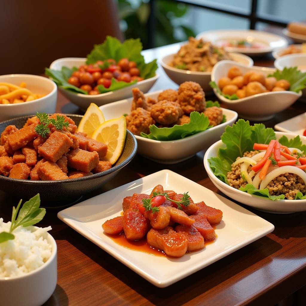 Các món ăn hấp dẫn tại Buffet Nam Sơn Giải Phóng