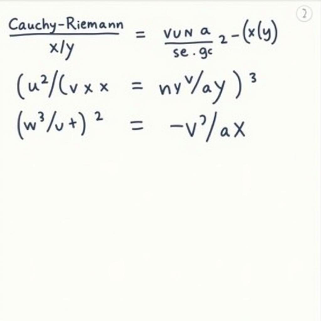 Điều kiện Cauchy-Riemann Giải Tích Chỉnh Hình