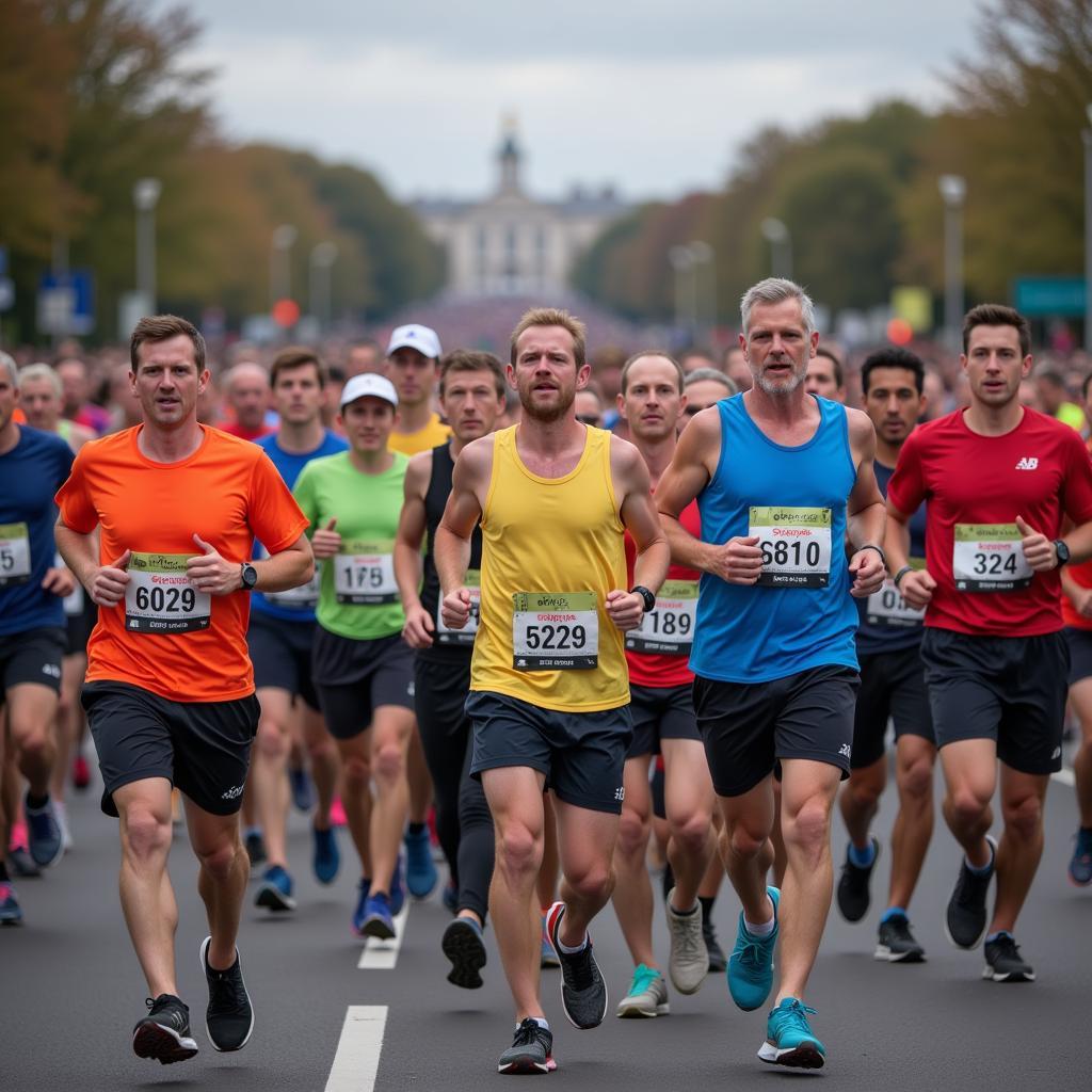 Đông người tham gia giải chạy marathon