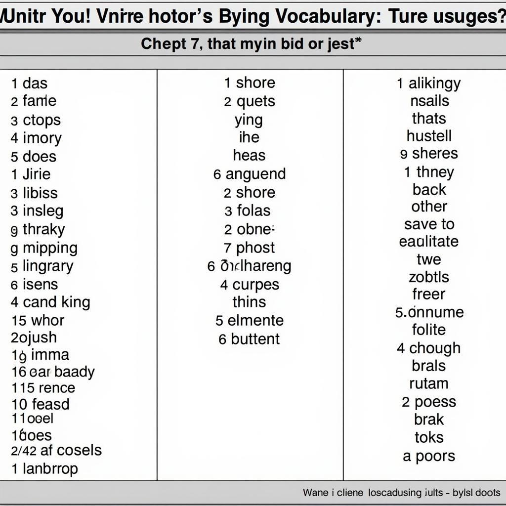 Giải Tiếng Anh Lớp 7 Unit 5 Skills 2: Từ Vựng