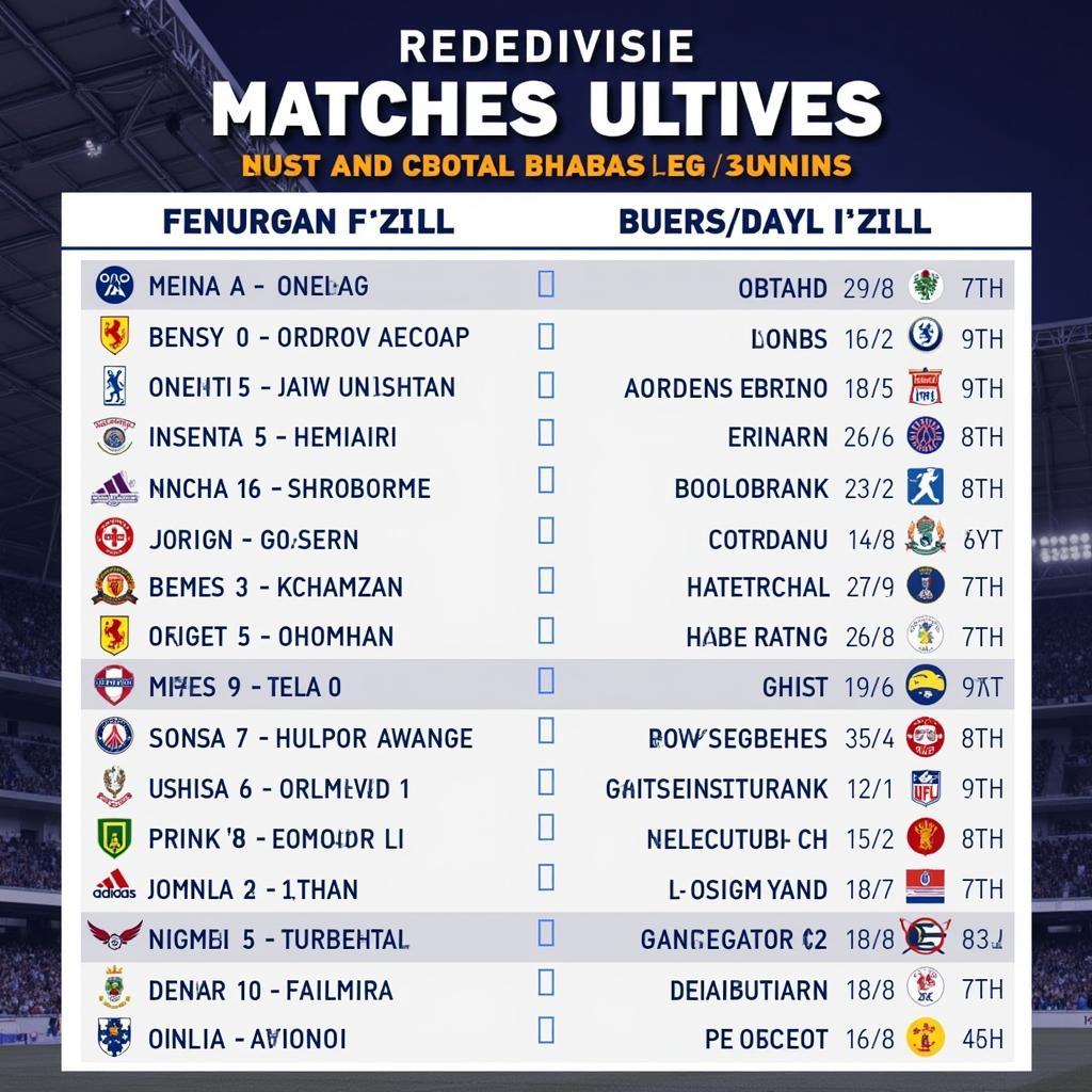 Lịch thi đấu Eredivisie Hà Lan mùa giải mới nhất